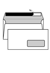 Busta 11x23cm con strip e finestra