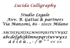 Lucida Calligraphy